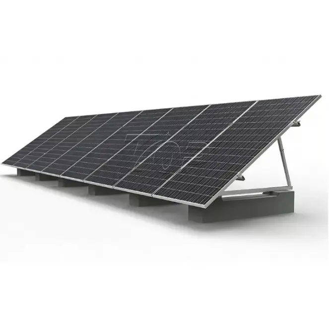 Système de montage solaire lesté en aluminium pour toit plat