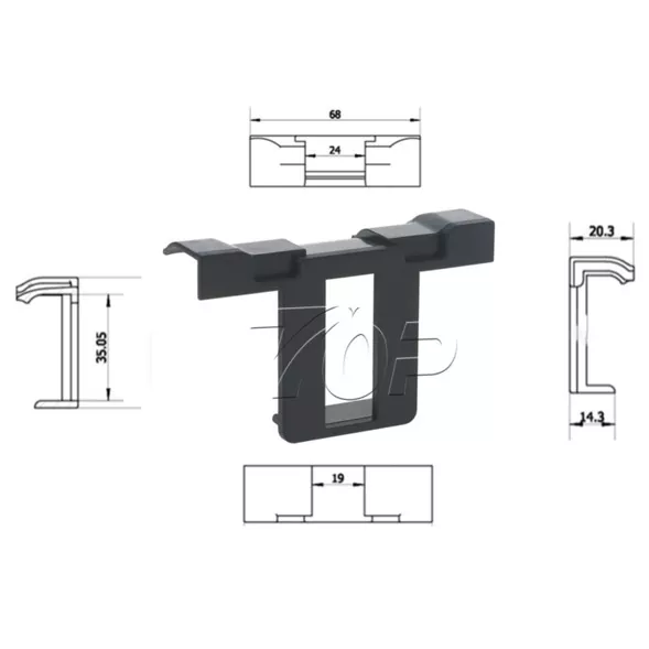 Clips de drainage d'eau en plastique