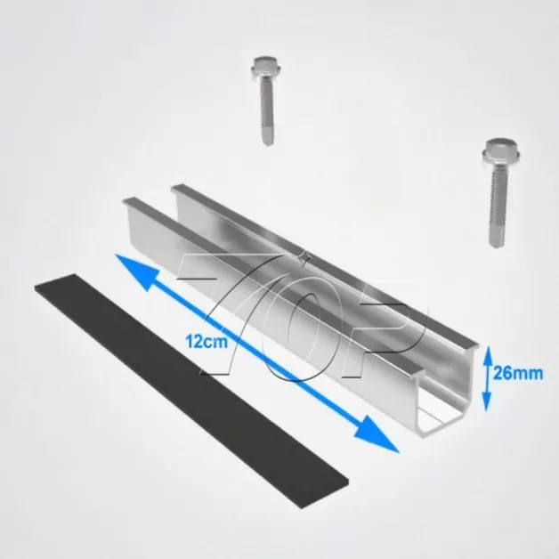 Support de galerie de toit pour panneau solaire sans rail
