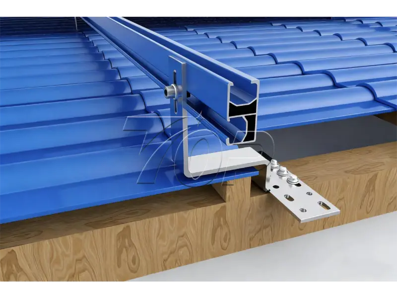 Structures de montage sur toit en tuiles solaires